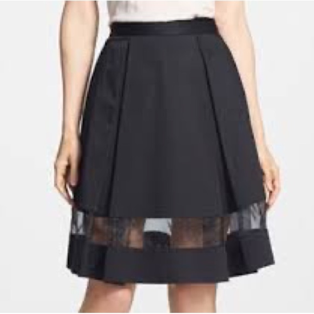 Express black a-line Peek-a-boo skirt